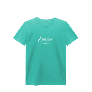 Nome do produto Camiseta Baby Long Estonada “Está feito.” | 4 Cores