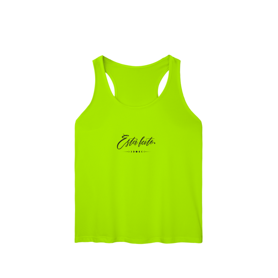 Camiseta Regata Fem. Sport Dry UV “Está feito.” – Coleção Manifestar é Vibração