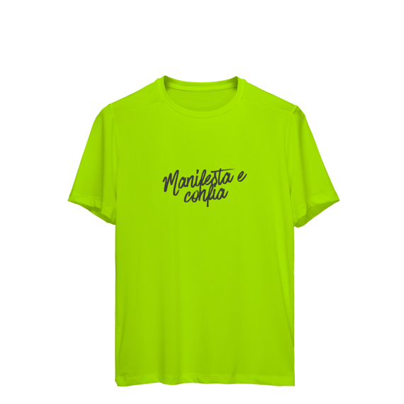 Camiseta Sport Dry UV “Manifesta e Confia” | Unissex, 7 Cores