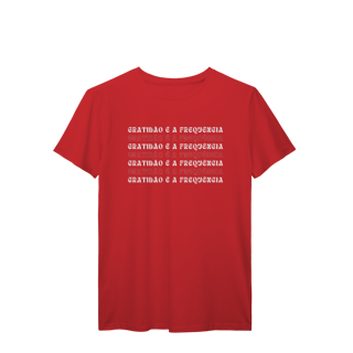 Nome do produto Camiseta T-Shirt “Gratidão é a Frequência” | Unissex, 9 Cores