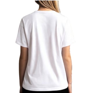 Nome do produto Camiseta Branca Gato Retro - Malha 30.1