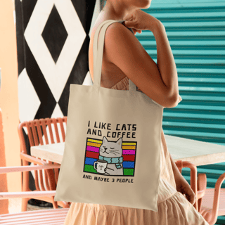 Nome do produto Ecobag Grande - Cats and Coffee