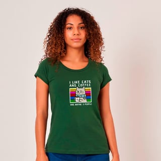 Nome do produto Baby Look I Like Cats and Coffee