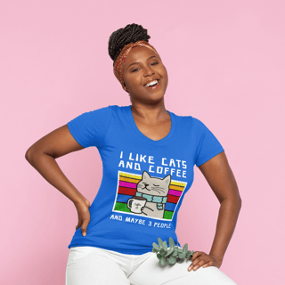 Nome do produto Baby Look (Gatos & Café) - Algodão 30.1 Quality