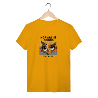 Nome do produto Camiseta Amarelo Ouro Gato Frase Inglês - 100% Algodão