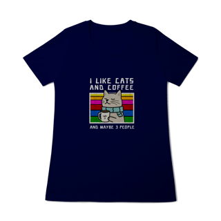 Nome do produto Baby Look I Like Cats and Coffee