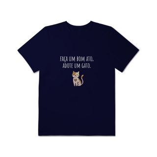 Nome do produto Camiseta Plus Size Adote Um Gato - Unissex Algodão