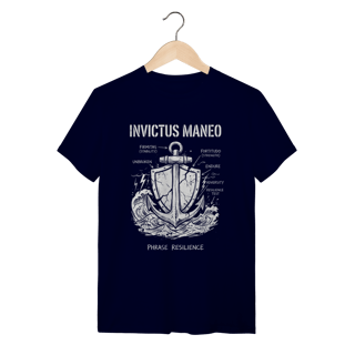 Nome do produto Camiseta Invictus Maneo Frase Resiliência