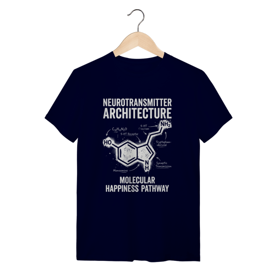 Camiseta Molécula de Serotonina: A Fórmula da Felicidade