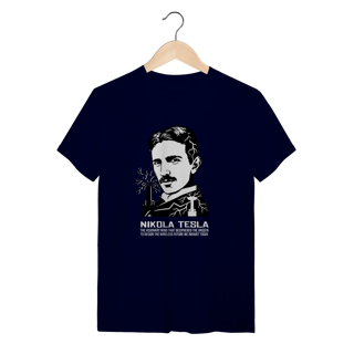 Nome do produto Camiseta Nikola Tesla - O Mestre da Eletricidade