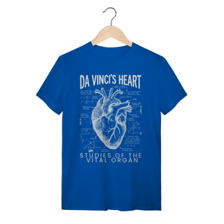 Camiseta Coração Anatômico Da Vinci: A Mecânica da Vida