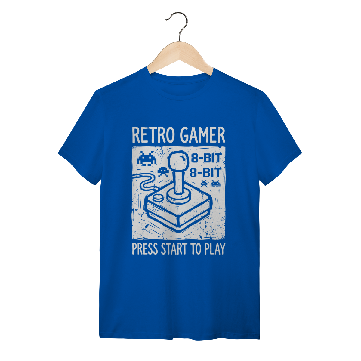 Nome do produto: Camiseta Retro Gamer: A Era 8-Bits