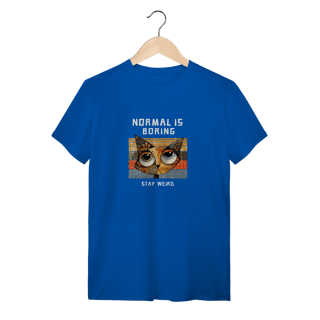 Nome do produto Camiseta Azul Royal Gato Normal Is Boring - Premium