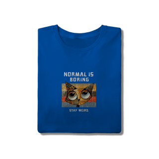 Nome do produto Camiseta Azul Royal Gato Normal Is Boring - Premium