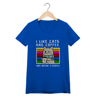 Nome do produto Baby Look (Gatos & Café) - Algodão 30.1 Quality