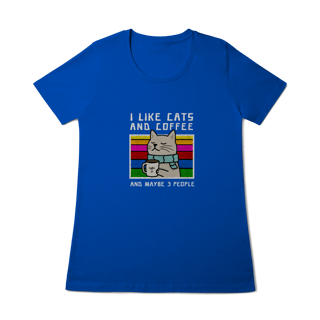 Nome do produto Baby Look I Like Cats and Coffee