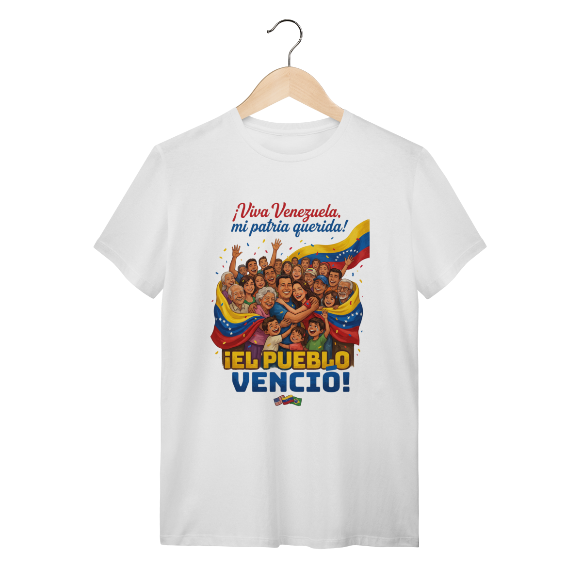 Nome do produto: Camiseta Venezuela Libre: O Abraço da Vitória – Edição Histórica 2026