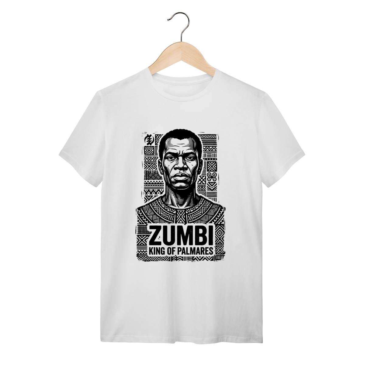 Nome do produto: Camiseta Zumbi dos Palmares – História do Brasil