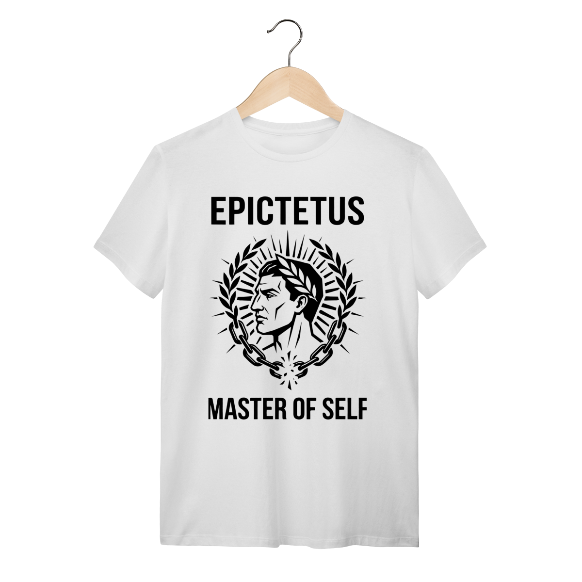 Nome do produto: Camiseta Epicteto – O Manual (Frases Estoicas)