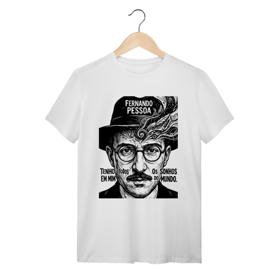 Camiseta Fernando Pessoa Poesia Algodão Premium