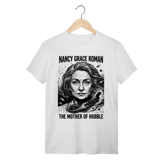 Camiseta Branca Estampa Nancy Grace Roman The Mother Of Hubble