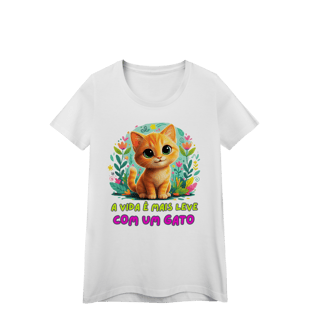Nome do produto Camiseta Baby Long Quality Gato Pipu - Vida Mais Leve