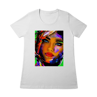 Nome do produto Camiseta Baby Long Quality - Arte Pop Abstrata Olhos Azuis