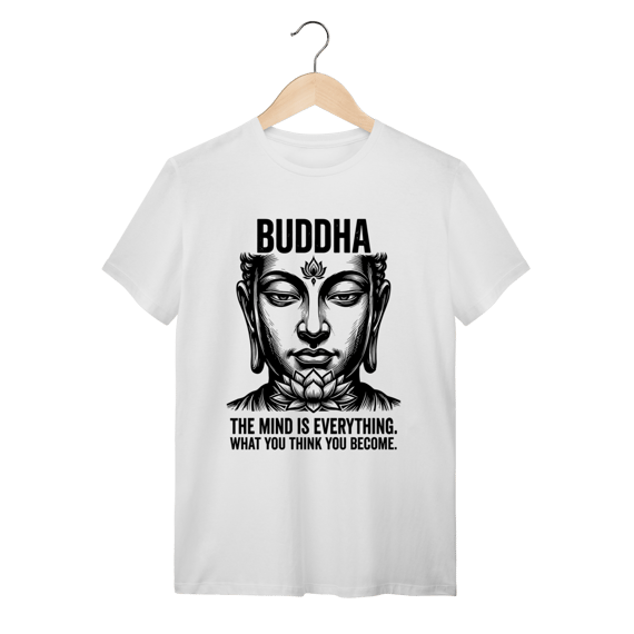 Camiseta Buda Sabedoria Zen Algodão Premium Unissex