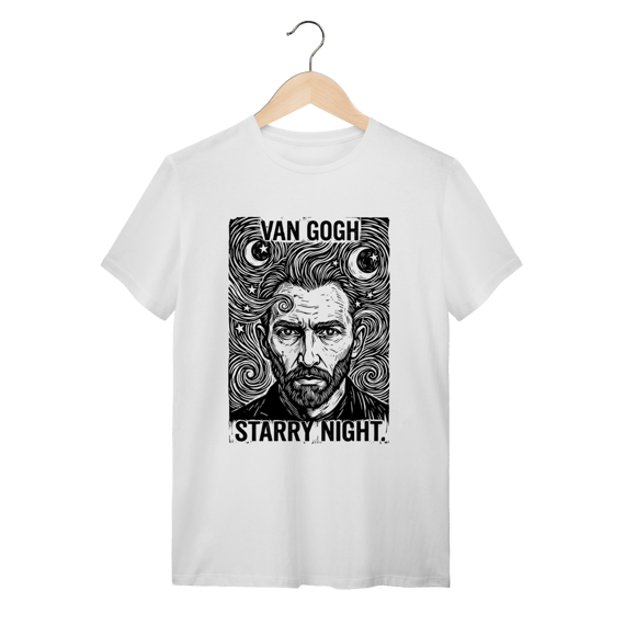 Camiseta Vincent Van Gogh Arte Algodão Premium Unissex