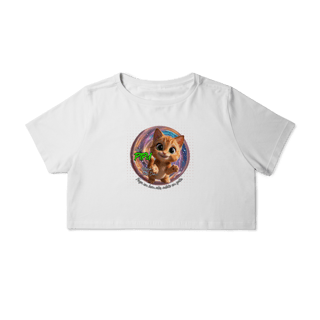 Nome do produto Cropped Gato Pipu - Alegria Todo Dia