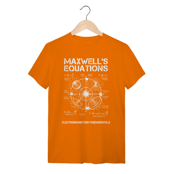 Camiseta Equações de Maxwell Eletromagnetismo