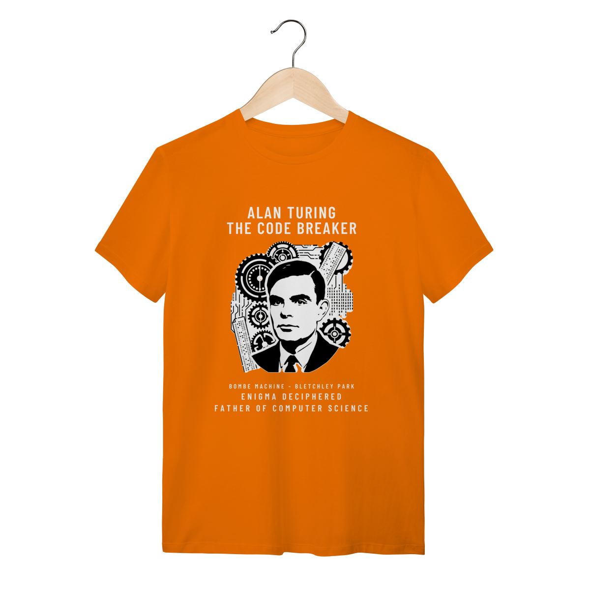 Nome do produto: Camiseta Alan Turing - O Pai da Computação