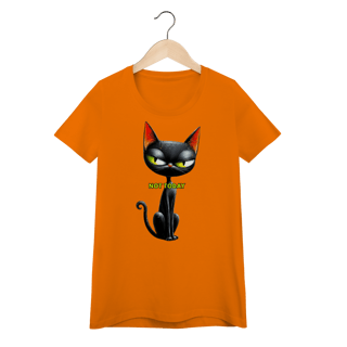 Nome do produto Camiseta Baby Long Quality - Not Today Gato Sarcástico (Algodão 30.1)