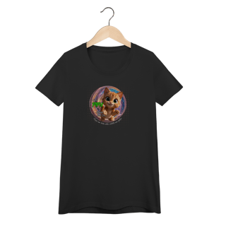 Nome do produto Camiseta Baby Long Quality Gato Pipu - Alegria Todo Dia