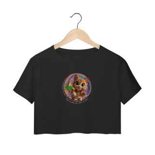 Nome do produto Cropped Gato Pipu - Alegria Todo Dia