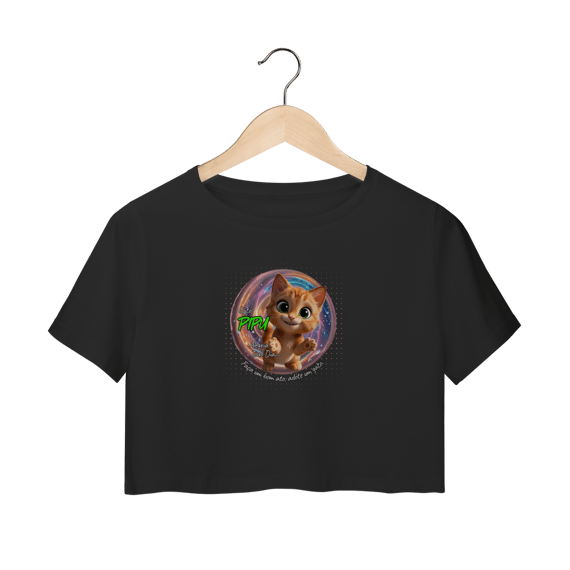 Cropped Gato Pipu - Alegria Todo Dia