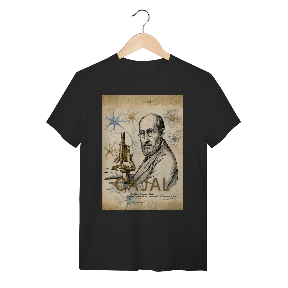 Nome do produto: Camiseta Neurônios de Cajal - O Mapa da Mente