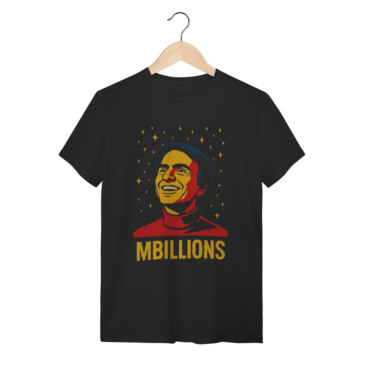 Nome do produto: Camiseta Carl Sagan Billions Concept - 100% Algodão Unissex Premium