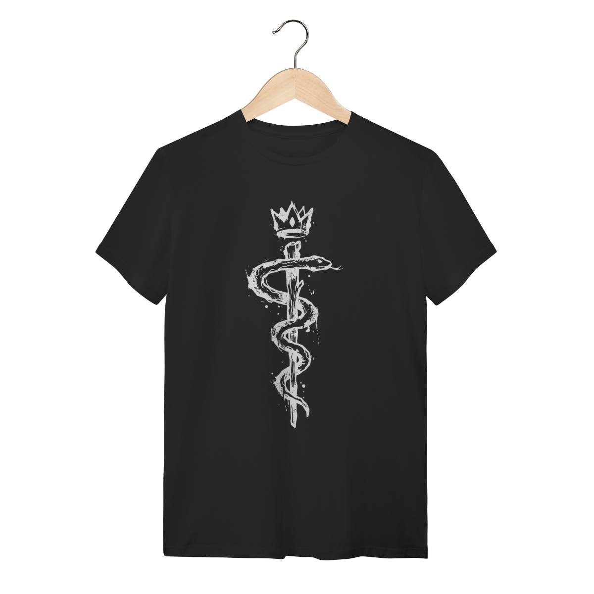 Nome do produto: Camiseta Bastão de Asclépio: A Nobreza da Cura