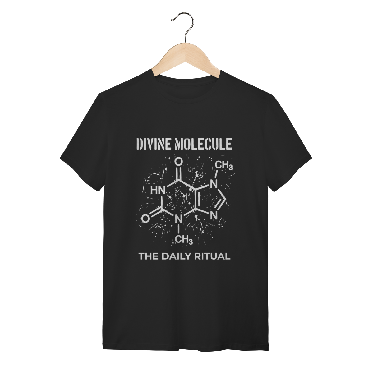 Nome do produto: Camiseta Theobromine Molecule: A Fórmula da Felicidade (Química)