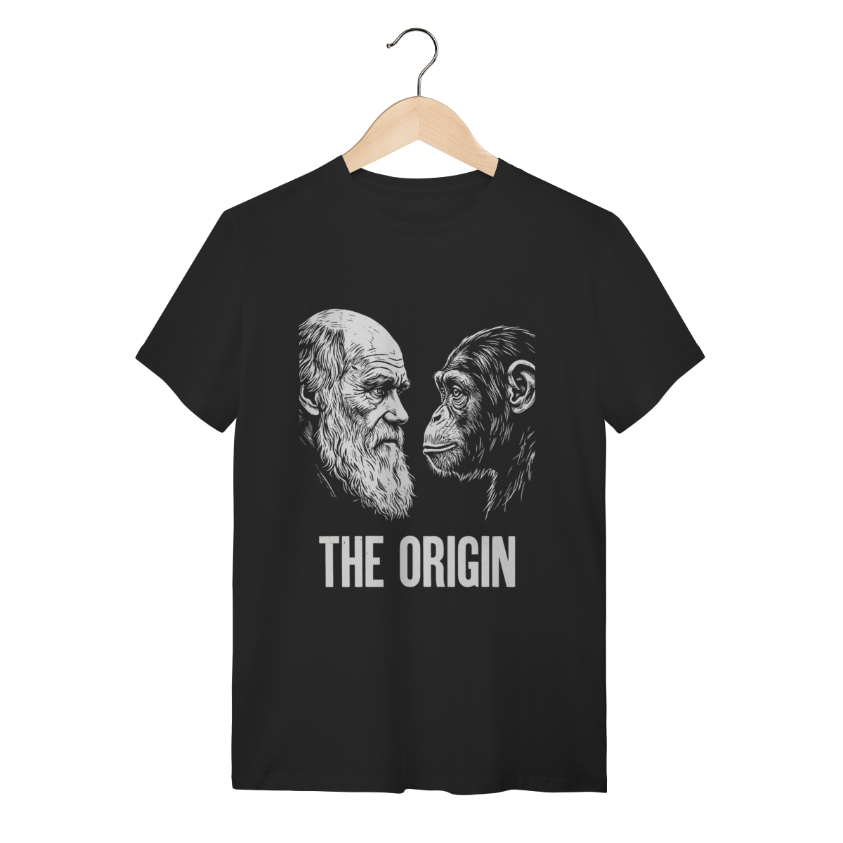Nome do produto: Camiseta Charles Darwin – Coleção A Origem (8 Estampas Exclusivas)