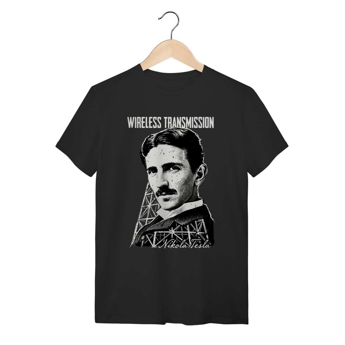 Nome do produto: Camiseta Nikola Tesla – Engenharia Elétrica