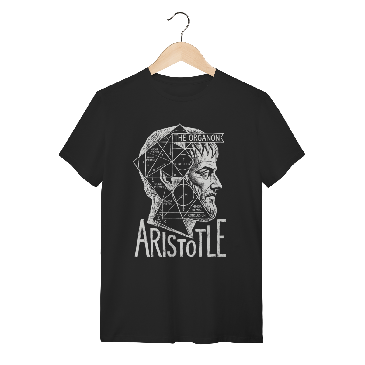 Nome do produto: Camiseta Aristóteles – Lógica e Filosofia
