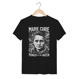 Camiseta Marie Curie Ciência Unissex Algodão Premium