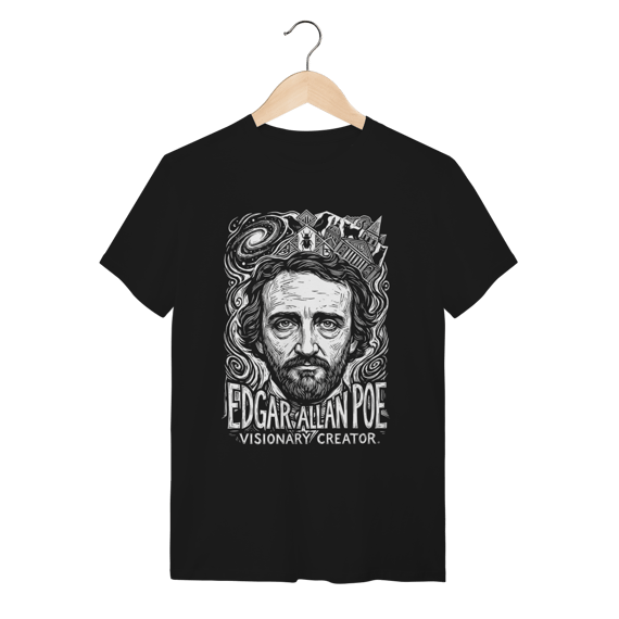 Camiseta Edgar Allan Poe Mistério Algodão Premium