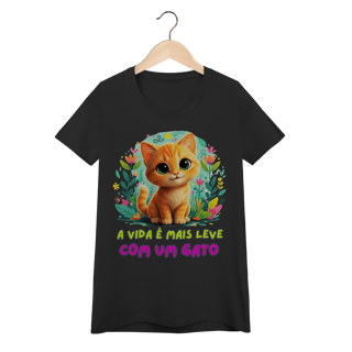 Nome do produto Camiseta Baby Long Quality Gato Pipu - Vida Mais Leve