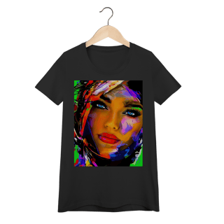 Nome do produto Camiseta Baby Long Quality - Arte Pop Abstrata Olhos Azuis