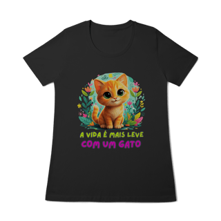 Nome do produto Camiseta Baby Long Quality Gato Pipu - Vida Mais Leve