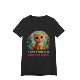 Nome do produto Camiseta Baby Long Quality Gato Pipu - Vida Mais Leve