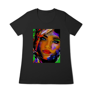 Nome do produto Camiseta Baby Long Quality - Arte Pop Abstrata Olhos Azuis